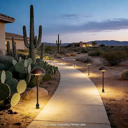 Arrownine Low Voltage Pathway Lights,Replaceable G4 LED Path Lights Outdoor Landscape Lighting Driveway Walkway Garden Yard Light Oil Rubbed Bronze Warm White Pack of 2