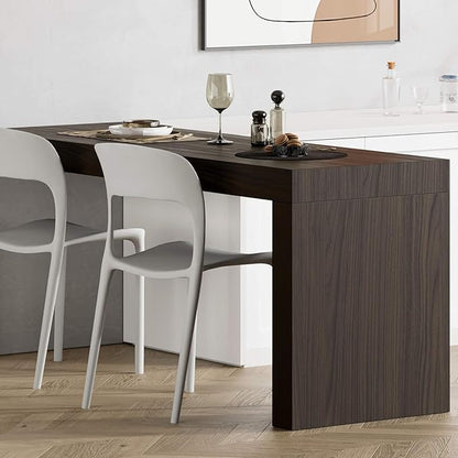 Mobili Fiver, Evolution Dining Table with One Leg 70.9 x 23.6 in, Dark Walnut, Made in Italy