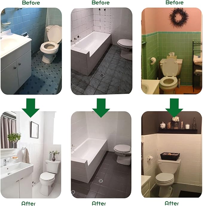 NADAMOO Tub and Tile Refinishing Kit White, Without Tools, 500g/17 oz Emulsion and 10g Hardener