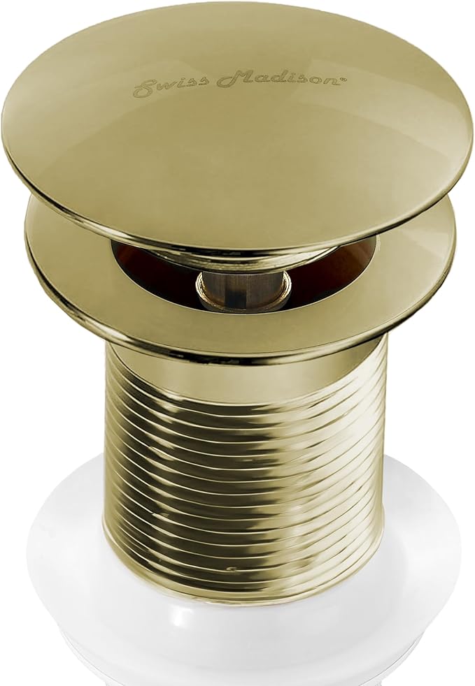 Residential Non-Overflow Pop Up Sink Drain 1.75 in Gold