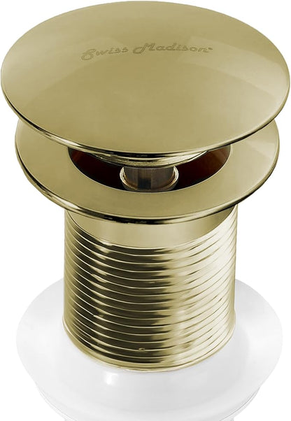 Residential Non-Overflow Pop Up Sink Drain 1.75 in Gold