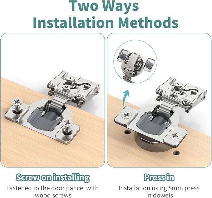 30 Pack 1/2" Overlay 3D Soft Close Hinges for Face Frame Kitchen Cabinet, 3 Way Adjust, Self Closing Concealed Cabinet Hinges-105 Degree