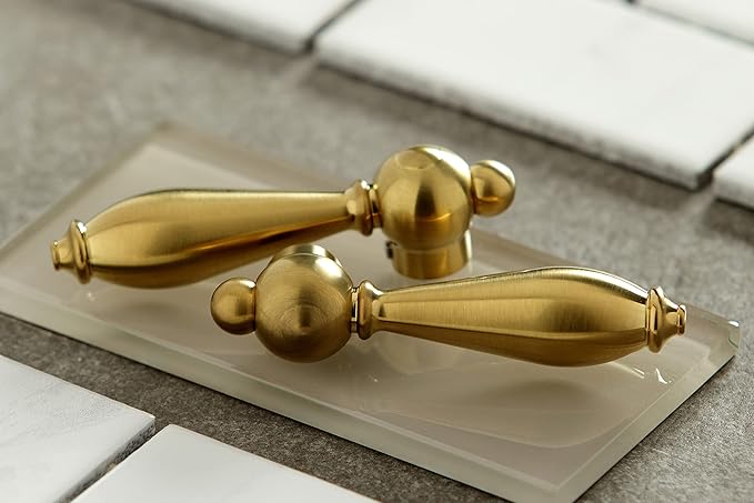 Kingston Brass KS3277ALBS Kitchen Faucet with Side Sprayer, Brushed Brass, 13.06 x 14.06 x 9.44