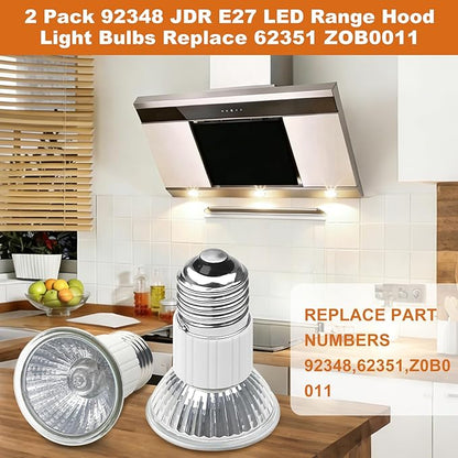 70mm Range Hood Light Bulbs for Zephyr Dacor Appliance Light Bulbs Stove Hood,Z0B0011 E27 Bulb, 2 Pack