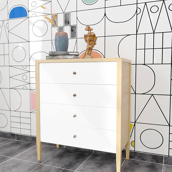 Decotalk White Contact Paper White Peel and Stick Wallpaper Self Adhesive SolidWhite Contact Paper for Cabinets 17.7"x120" Matte Vinyl Wrap Solid Color Wallpaper for Bedroom Removable Thick