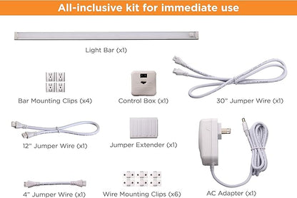 PureOptics LED Dimmable Linkable LED Shop Light with Motion Sensor and Magnetic Option, 10.5W, 780 Lumens, 18", Warm (LEDUC18-1WK)