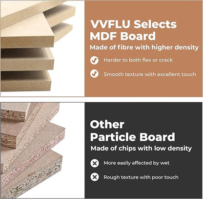 VVFLU 55" Modern Farmhouse Buffet Cabinet with Storage, Coffee Bar Cabinet with 2 Drawers and 4 Barn Doors, Sideboard Storage Cabinet for Kitchen, Dining Room, Living Room, White Wood
