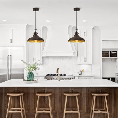 Oil Rubbed Bronze Pendant Light Modern Pendant Lights for Kitchen Island Hanging Lighting Fixture Over Sink for Dinning Room Bedroom Hallway,2 Packs
