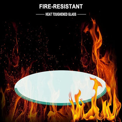 40" Inch Round Glass Table Top 0.36" Inch Thick Tempered Pencil Polished Edge, for Dining, Coffee, Restaurant，Coffee, Office, Side Table