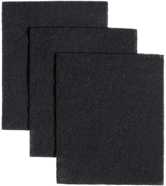 CFS – 7-3/4" x 10-1/2" Charcoal Range Hood Filter Pads Compatible with BP58 Non-Ducted Models – Removes Odor & Smoke – Replacement Carbon Filter – 3 Pack