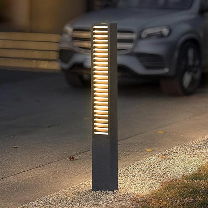 Landscape Path Lights, 39" Pathway Lights, 3000K Outdoor Driveway Light, IP65 Waterproof Modern Bollard Landscape Lighting, Bollards Light Path Led Wired for Patio Lawn Garden Walkway