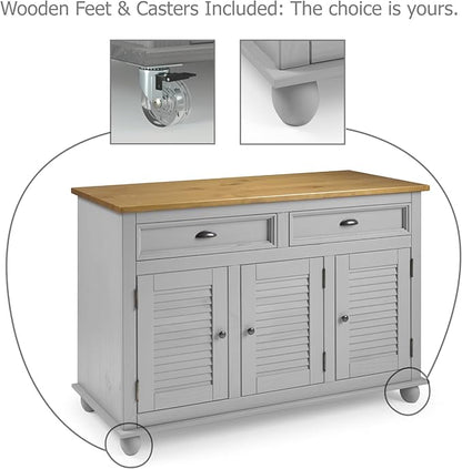 Furniture Dash Sideboard/Kitchen Island Easy Assembly Corona Gray