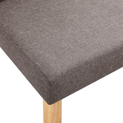 2-Pack Taupe Fabric Dining Chairs with Rubber Wood Frame, Modern Farmhouse Kitchen Chairs 16.5x20.1x37.4 Inch Soft Upholstered Seats for Dining Room Furniture