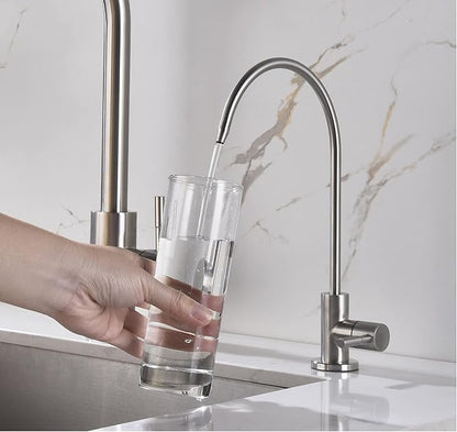 Drinking Water Faucet Brushed Stainless Steel, Kitchen Water Purifier Faucet for Non-Air Gap Reverse Osmosis Water Filtration System