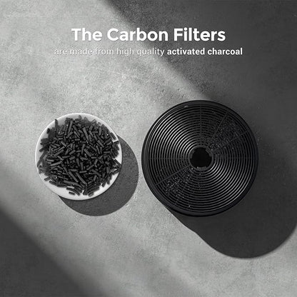 CIARRA CACF003 Range Hood Carbon Filters for Wall Mount Range Hood, Replacement Charcoal Filters for Ductless Ventilation, Easy Installation, Set of 2