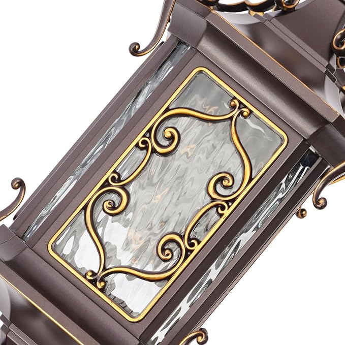 Outdoor Wall Light Fixtures, IP55 Waterproof Outside Wall Lantern Retro Exterior Wall Sconces Vintage Wall-Mounted Lights for Garage House Porch Doorway, E26 w/o Bulb