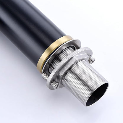 SUMERAIN Modern 304 Stainless Steel Bathroom Faucet Lead-Free Vanity Sink Faucet Black&Gold Single Handle Washbasin Faucet