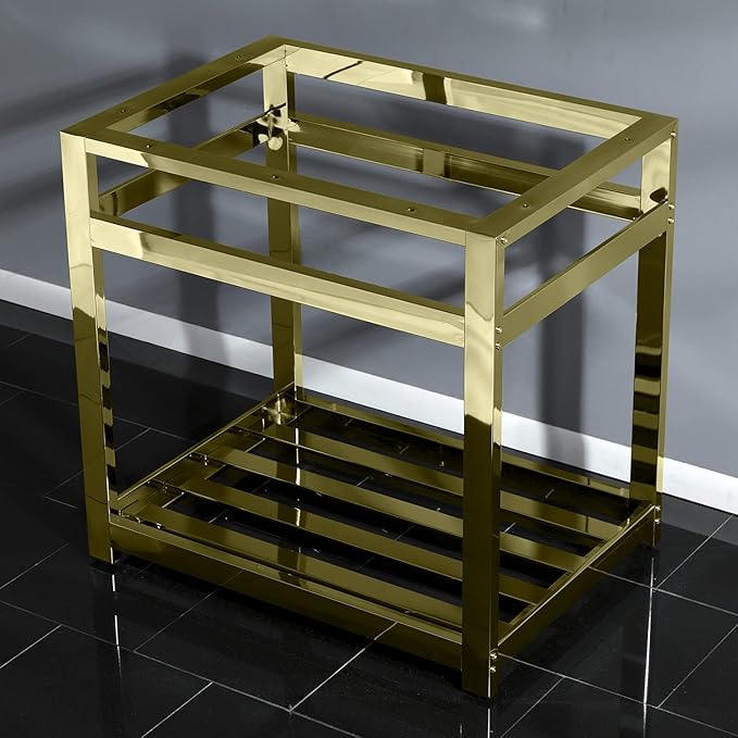 Kingston Brass VSP3122A7 Fauceture 31-Inch x 22-Inch Steel Console Sink Base, Brushed Brass