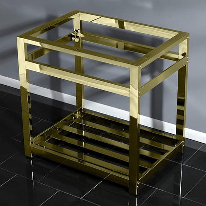 Kingston Brass VSP3122A7 Fauceture 31-Inch x 22-Inch Steel Console Sink Base, Brushed Brass