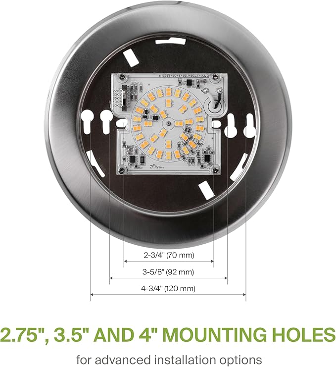 ASD 6 Pack LED Disk Lights 6 Inch, 15W 5CCT 2700K-5000K 1245LM CRI90+, Dimmable Flush Mount Ceiling Light Fixture, Low Profile Surface Mount Disc, Junction Box or Recessed Can Install, UL Energy Star