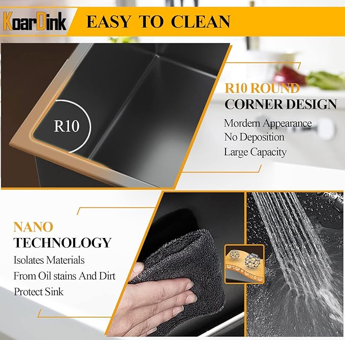 Black Kitchen Sink, Drop In Stainless Steel 30x22x8 Inch Topmount Single Bowl Bar Sink With Accessories-Stainless Grid,Strainer Basket,Soap Dispenser,Drain Assembly Set For Modern&Classic Kitchen