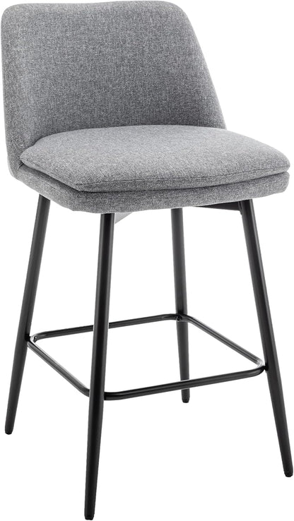 Modern Dining Chairs,Set of 2,Sturdy and Stylish,Simple Natural Design,Swivel Bar Stools with Back,Versatile Use in Kitchen Island Pub,Applicable to Front Porch,Garden,Patio,Reception Room,LIGHTGREY-