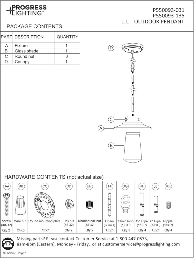 Progress Lighting P550093-031 Tremont Outdoor, Black