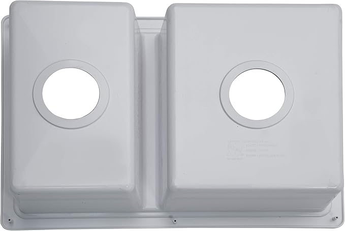 Lippert RV Double Kitchen Galley Sink - 25" x 17" x 6.6" - White — Durable, Space-Saving Sink for RVs and Manufactured Homes - Scratch-Resistant ABS Acrylic - Lightweight and Easy to Install — 809030