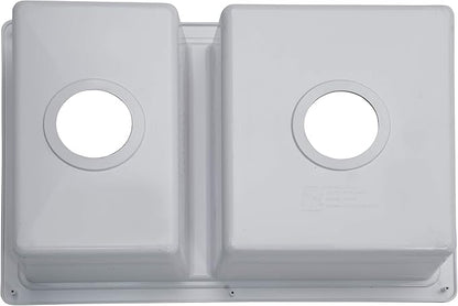 Lippert RV Double Kitchen Galley Sink - 25" x 17" x 6.6" - White — Durable, Space-Saving Sink for RVs and Manufactured Homes - Scratch-Resistant ABS Acrylic - Lightweight and Easy to Install — 809030