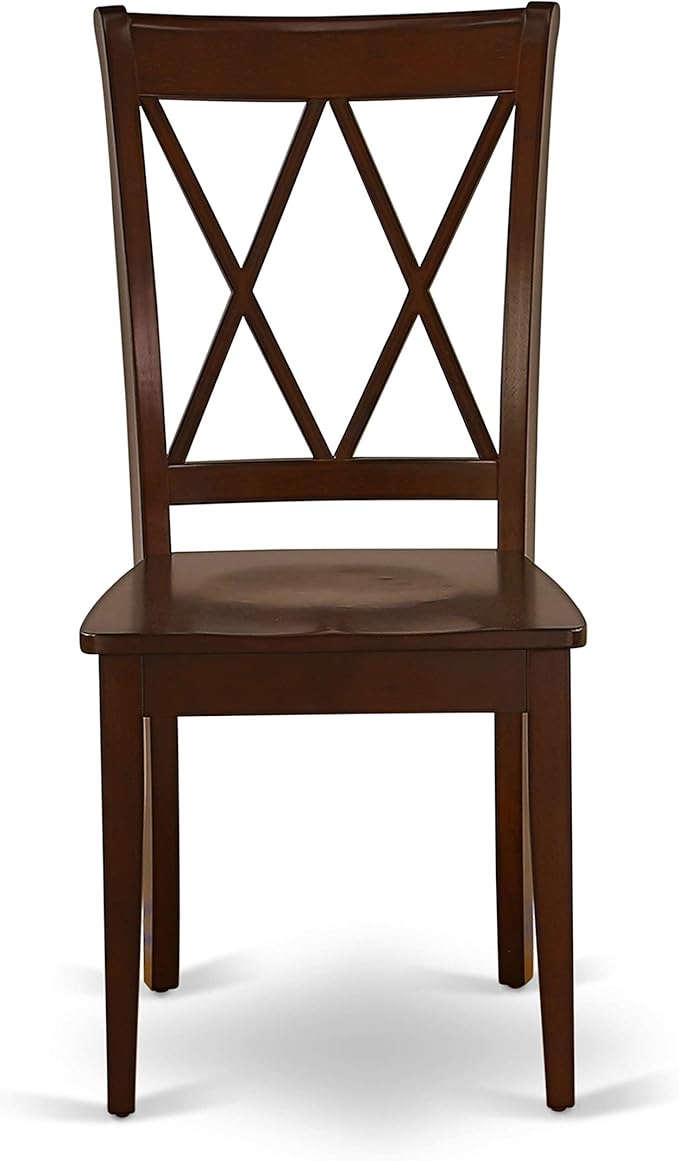 East West Furniture CACL6-MAH-W 6 Piece Dining Set Contains a Rectangle Solid Wood Table and 4 Kitchen Chairs with a Bench, 36x60 Inch, Mahogany