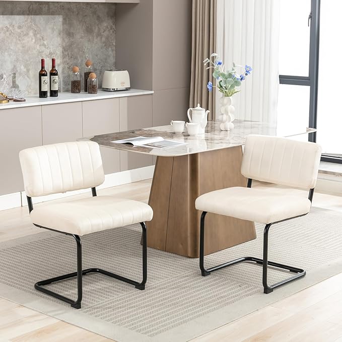Okeysen Dinning Chairs Set of 2, 19.6 inch Modern Velvet Dining Chairs,Kitchen Dinning Room Chair, Dinner Chairs Dining Chair Set for Kitchen Room Bar Wine Coffee Bar