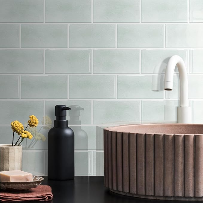 STICKGOO 10-Sheet Subway Tile Peel and Stick Backsplash, Self Adhesive Vinyl Wall Tiles, Stick on Backsplash for Kitchen and Bathroom(Thicker Design)