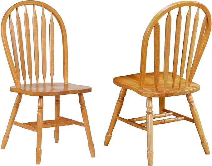 Sunset Trading Oak Selections Dining Chair, Light Finish 19.5D x 20W x 38H in