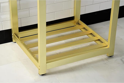 Kingston Brass VSP2522A7 Kingston Commercial Console Sink Base, 25 x 22 x 30, Brushed Brass