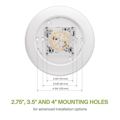 ASD 6 Pack LED Disk Lights 6 Inch, 15W 5CCT 2700K-5000K 1245LM CRI90+, Dimmable Flush Mount Ceiling Light Fixture, Low Profile Surface Mount Disc Lights, Junction Box or Recessed Can Install, UL