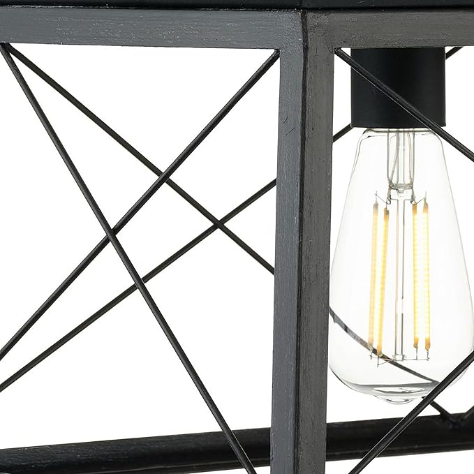 Progress Lighting Briarwood Collection 5-Light Dining Room Light Fixture, Farmhouse Style Modern Chandelier for Kitchen and Dining Room, 38" by 9", Black