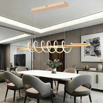 Modern Led Pendant Light, Black Led Chandelier for Dining Room,Modern Chandelier Dining Room Lighting Fixture Dimmable with Remote,Minimalist Kitchen Island Lighting Height Adjustable