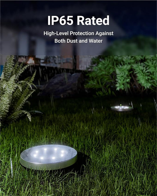 Sunco 12 Pack Solar Lights Outdoor Garden LED, Waterproof Landscape Pathway Light Fixture, Dusk to Dawn, Yard Patio Ground Lights, Deck, Cross Spike Stake, 7000K Diamond White