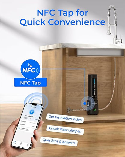 Waterdrop UL12A Under Sink Water Filter, Upgraded for 10UA, No Drill Required for Renters, Time Reminder, Easy Installation, Reduces Chlorine, Bad Taste & Odor, NSF/ANSI 42 Certified (Filter: FUL12)