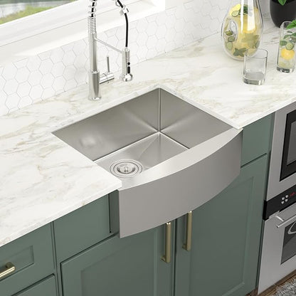 Logmey 24 Inch Farmhouse Sink 24x20 Apron Front Stainless Steel Farn Sinks 16 Gauge Single Bowl Kitchen Sink 24x20x9
