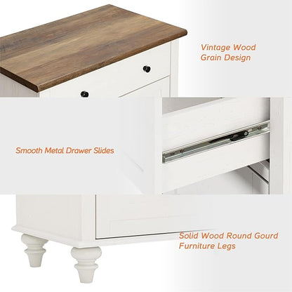 WAMAPT Buffet Cabinet with 4 Doors and 2 Drawers, Large Coffee Bar Table Wood Kitchen Storage Cabinets with Storage Cabinets, Modern Farmhouse Sideboard Credenza for Dining Room, Off White, 68 inch