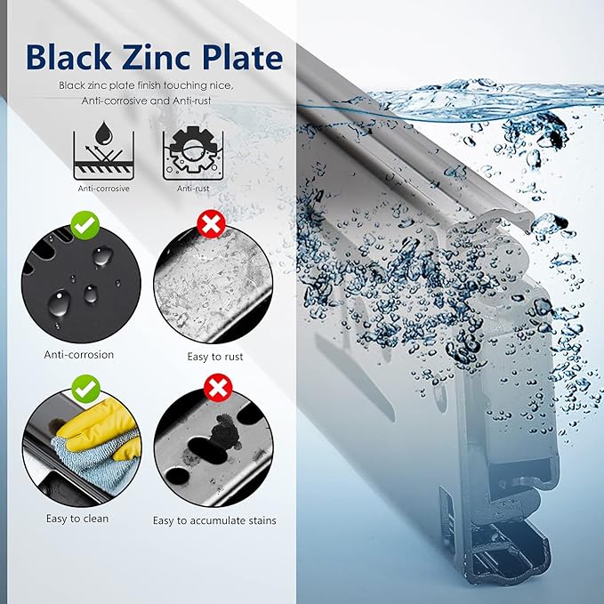 Ravinte 20 Inch Soft Close Drawer Slides 1 Pairs 2 Pack Black Full Extension Ball Bearing Drawer Glide Side Mount