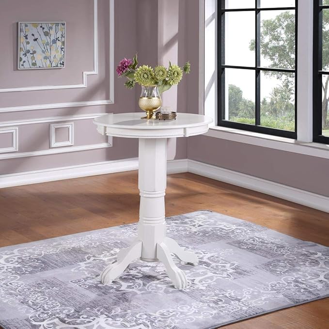 Boraam Florence Pub Table, 42-Inch, Buttermilk