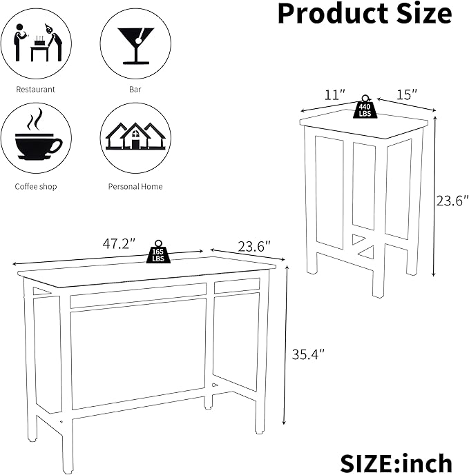 5-Piece Bar Height Table and Chairs Set – Modern Kitchen Table with 4 Bar Stools, Compact Dining Table Chairs Set,Perfect for Kitchen Island with Seating,Dining Table with Chairs (Grey)