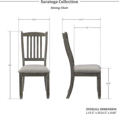 Lexicon Saratoga Dining Chair (Set of 2), Antique Gray