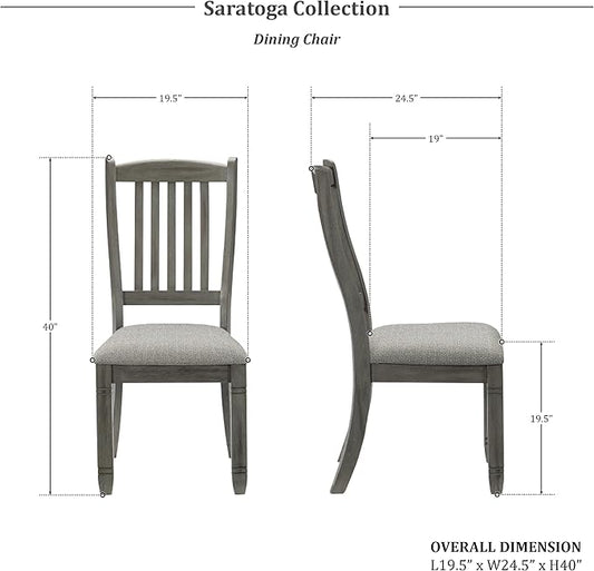 Lexicon Saratoga Dining Chair (Set of 2), Antique Gray