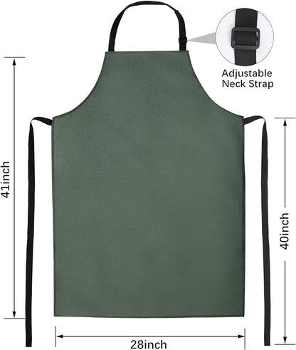 Gotega Waterproof Rubber Vinyl Apron Adjustable Dishwasher Apron - Apron for Women Men Heavy Duty Work Apron