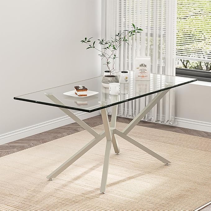 30 Inch Metal Table Base for Dining Room, Heavy Duty Table Legs for Glass, Marble, and Wood Tops, Furniture Legs for Home,Kitchen,Office (Silver)