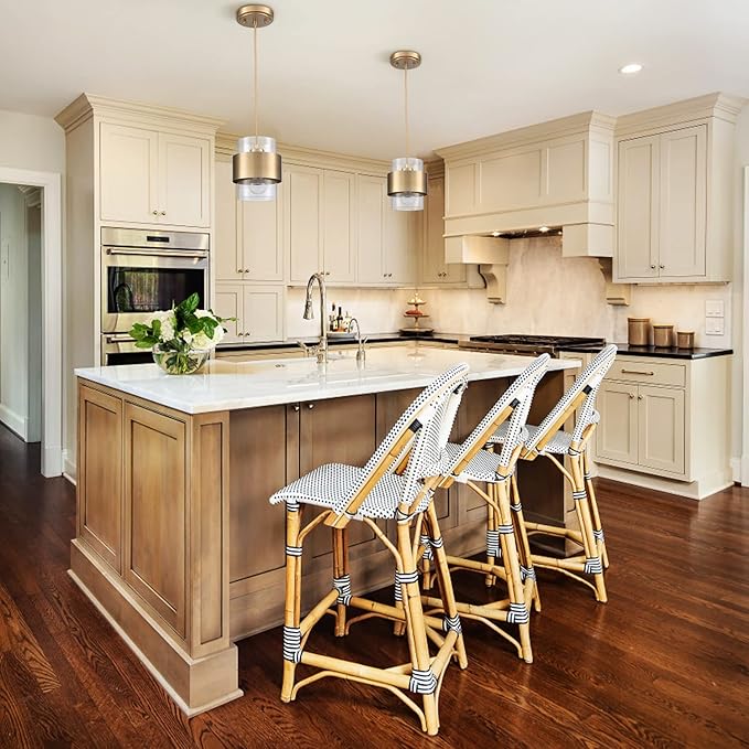 DEYNITE Modern Pendant Light Fixtures Brass Hanging Light for Kitchen Island