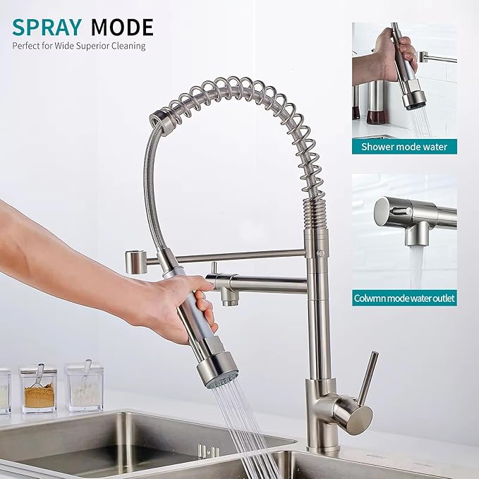 Kitchen Sink 33x22 Drop In Kitchen Sinks with Faucet Combo 33 inch Large Single Bowl Stainless Sink Modern Workstation Deep Kitchen Sink